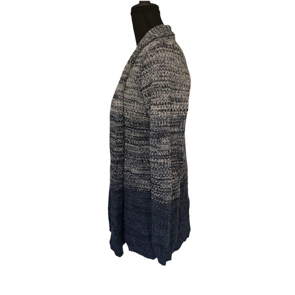 Croft & Barrow Shawl Rib Finish Sweater Open Cardigan Gradiant Blue Women’s Sz S - Picture 4 of 8